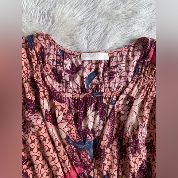 Ulla Johnson Oni Silk Mini Dress in Garden Rose Floral Ruffled Size 10 - Picture 7 of 16